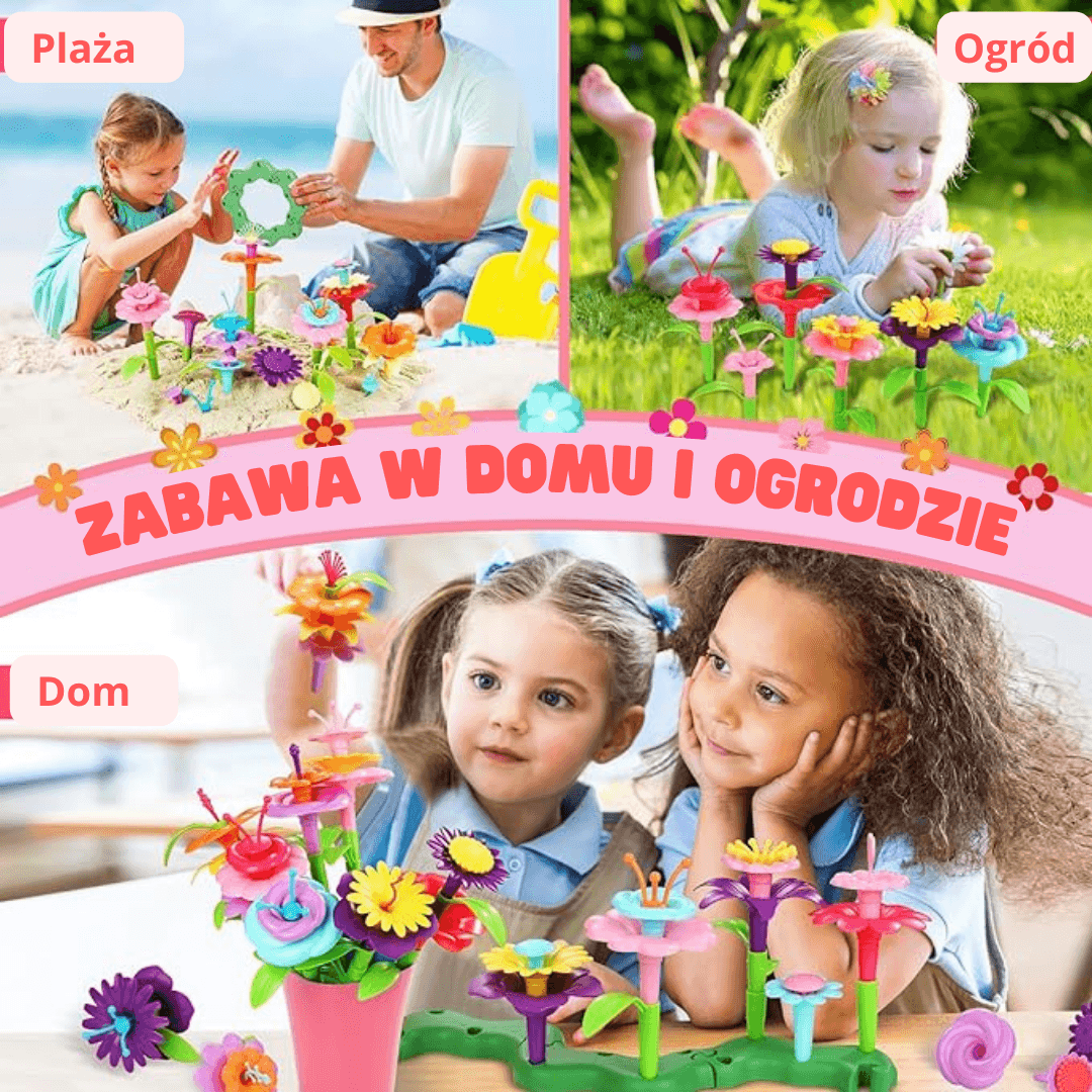 Klocki FairyLand - zestaw XXL 135 elementów z kuferkiem